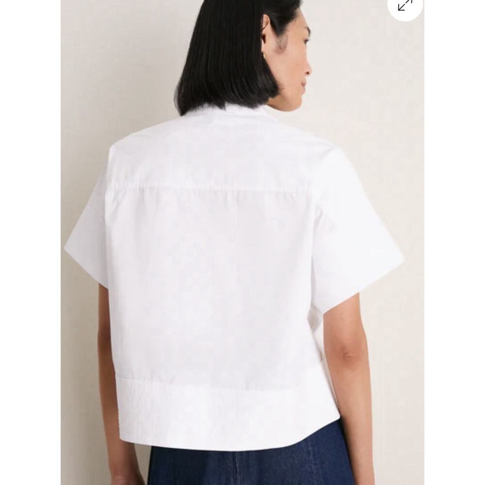 TUCKERNUCK White Trapunto Stitch Sofia Shirt Size XS - Picture 2 of 14